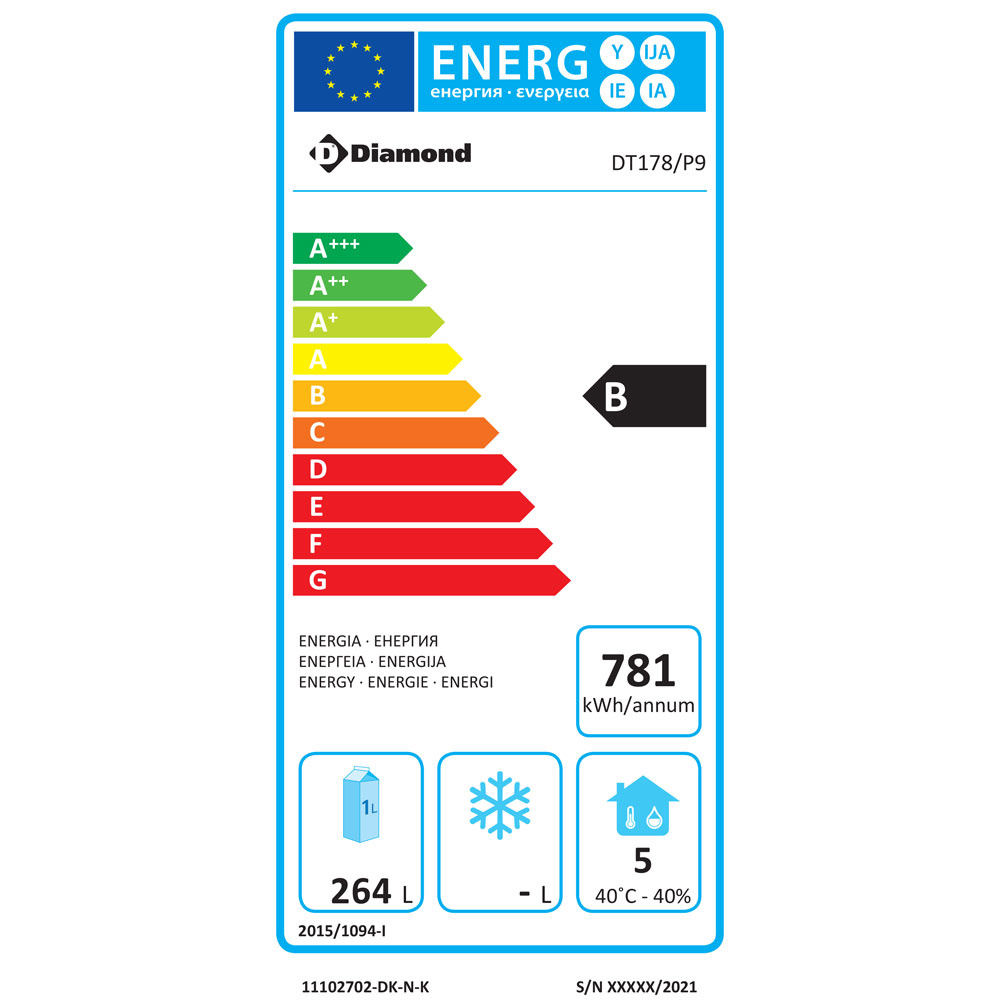 Diamond Koelwerkbank | 405L | 2 Deuren + 2 Laden 1/1 GN | -2°C/+8°C | Geventileerd | 0.25kW | 1795x700x866/960mm - Afbeelding 4