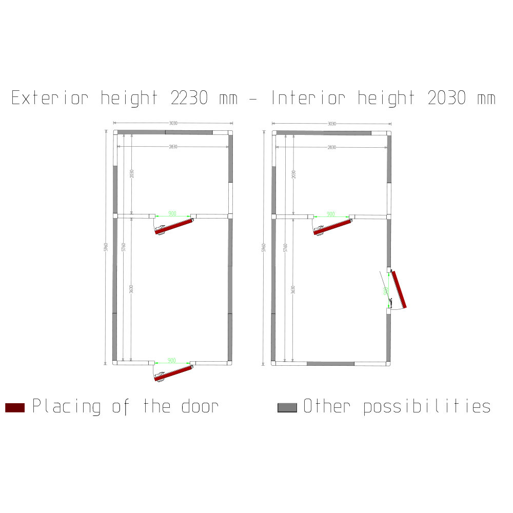 Diamond Combi Koelkamer ISO 100 | 2-Zone | Modulair | 3030x5960x2430 mm - Afbeelding 5
