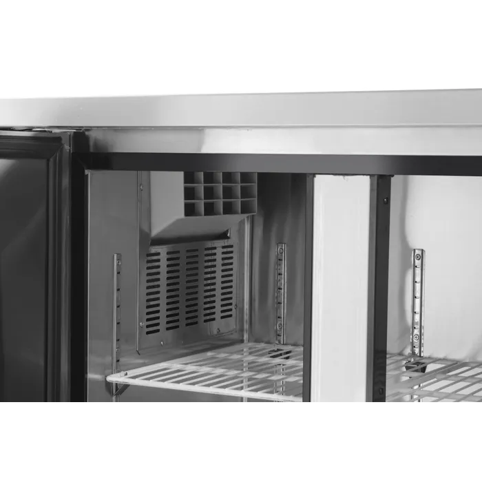 Hendi Vrieswerkbank | 220L | 2 Deuren | -17°C/-22°C | Geforceerd | Achter Rand | 1200x600x850/890mm - Afbeelding 3