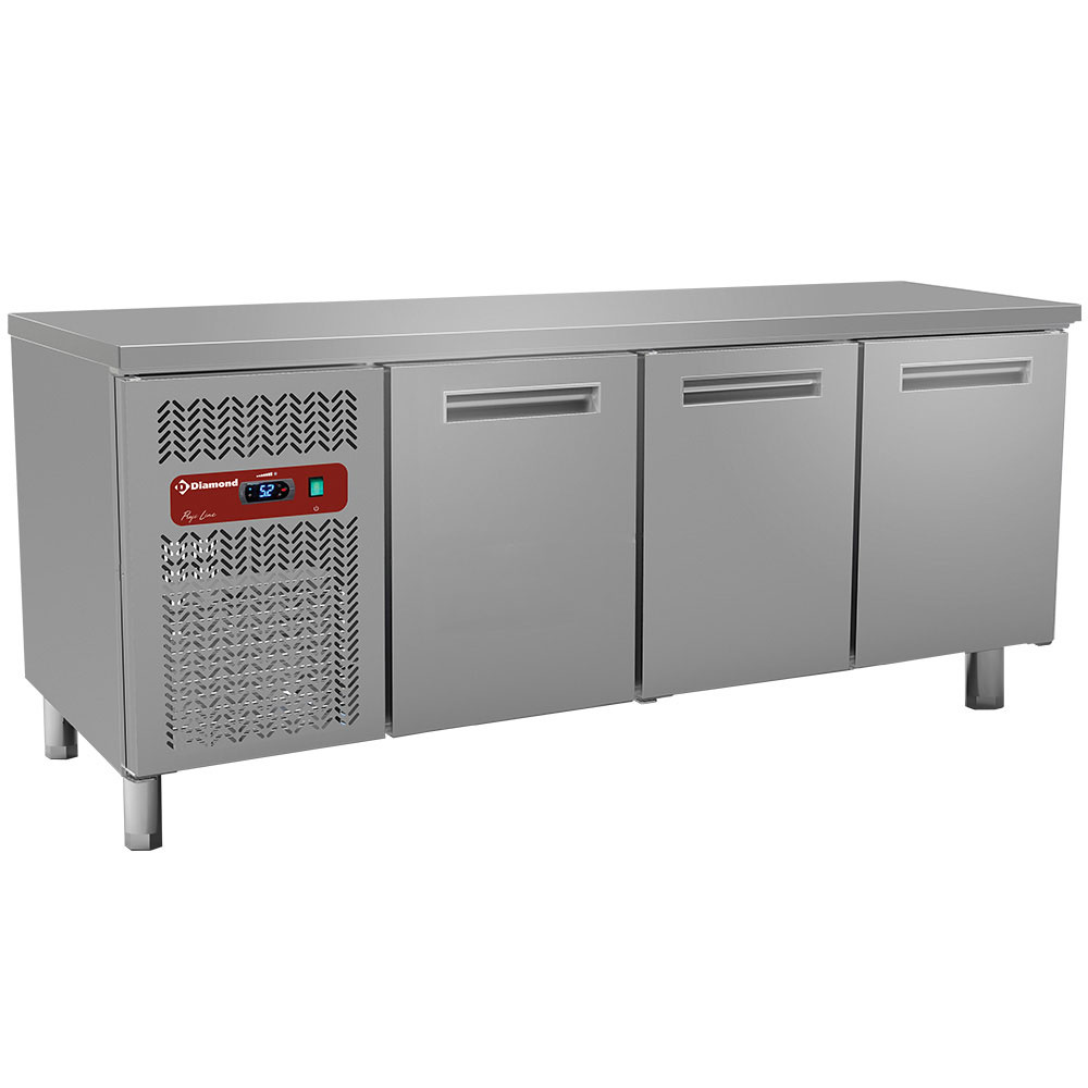 Diamond Koelwerkbank | 395L | 3 Deuren | 0°C/+8°C | Geventileerd | 2000x600x880/900mm