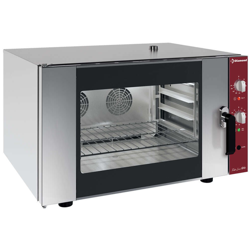 Diamond Heteluchtoven | 4 Niveaus | 50°c/270°c | 230v | Bevochtiging | 865x685x565mm