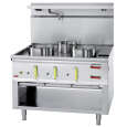 Diamond Wok Fornuis | 3 Branders + Watergordijn | 1100x900x760/1300mm