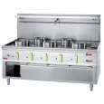 Diamond Wok Fornuis | 5 Branders + Watergordijn | 2180x900x760/1300mm