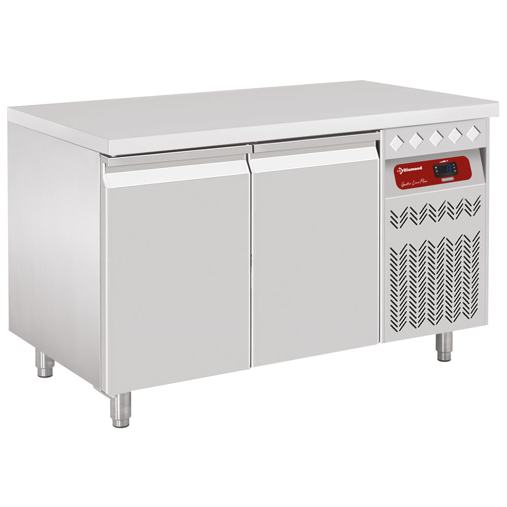 Diamond Koelwerkbank | 260L | 2 Deuren 1/1 GN | -2°C/+8°C | Geventileerd | 1330x700x866/960mm