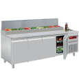 Diamond Saladette | Geventileerd + Koelstructuur | 10x 1/6 GN | 2260x700x866-960/1210mm