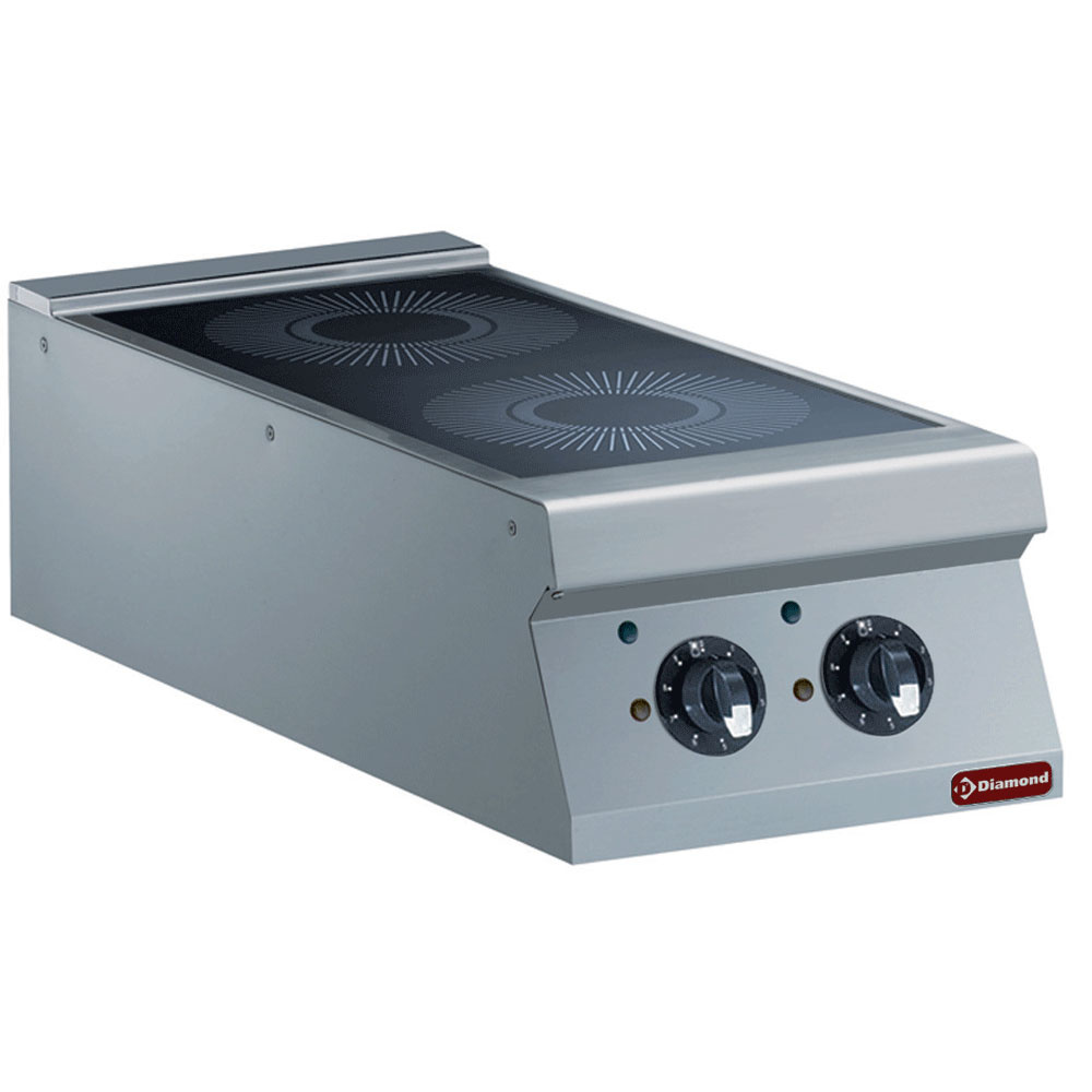 Diamond Inductie Fornuis | Met 2 Kookzones Top | 400v | 400x900x250/320mm