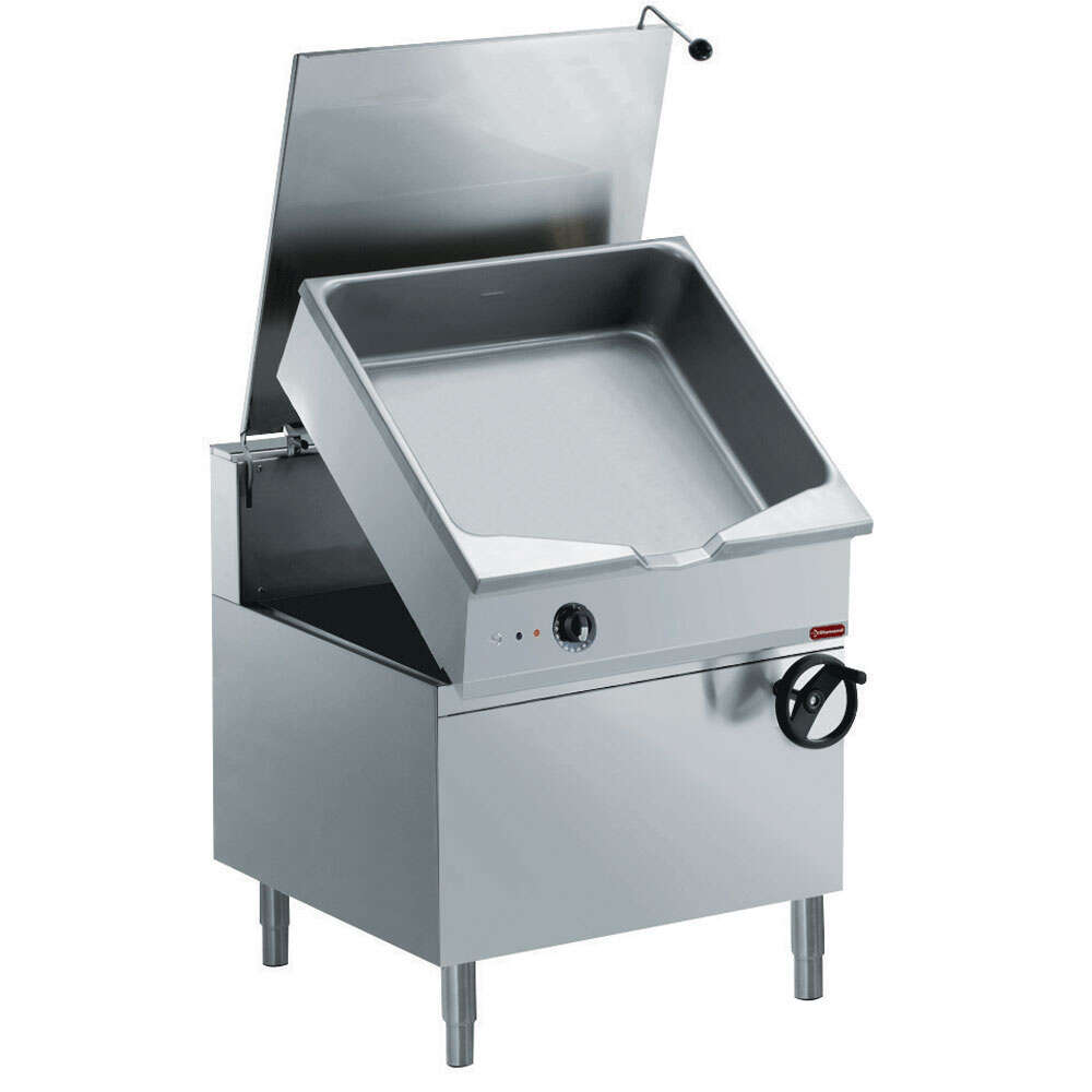 Kantelbare Gasbraadpan, Kuip 100 Liter, Op Meubel