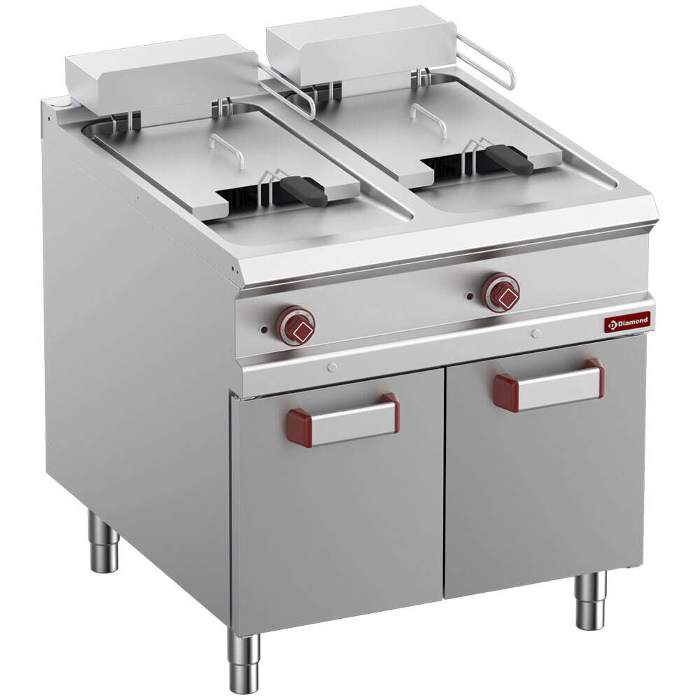 Diamond Friteuse | Elektrische | 2x18L | Op Gesloten Kast | 800x900x850/920mm