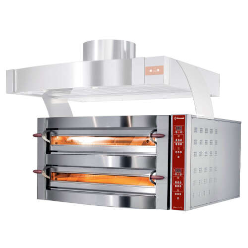 Elektrische Oven Met 2 Kamers | 2x 6 Pizza's Ø350 Mm | 1190x1460x780mm