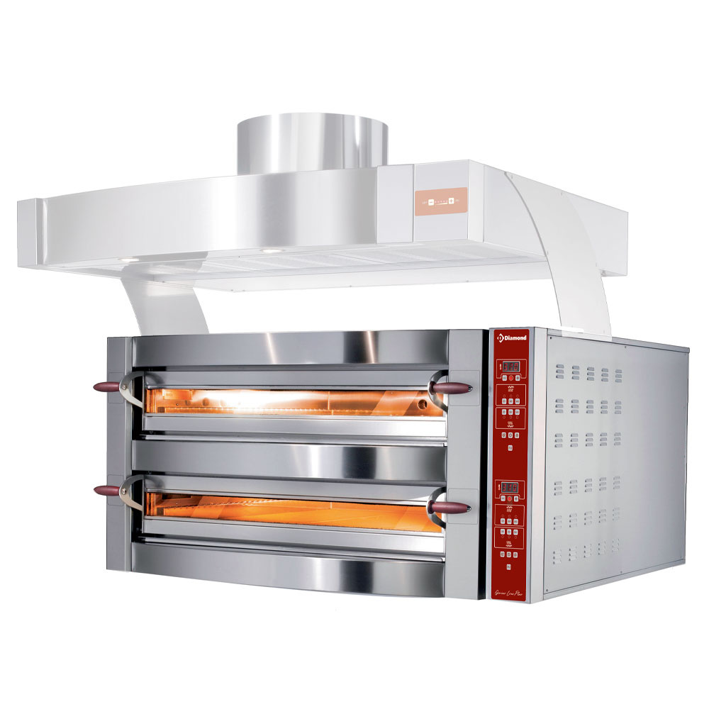 Diamond Pizza Oven | 2x 4 Pizza's Ø350mm | 400V | 1190x1100x780mm