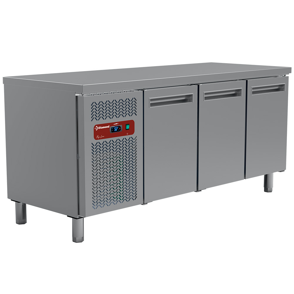 Diamond Koelwerkbank | 405L | 3 Deuren 1/1 GN | 0°C/+8°C | Geventileerd | 1800x700x880/900mm