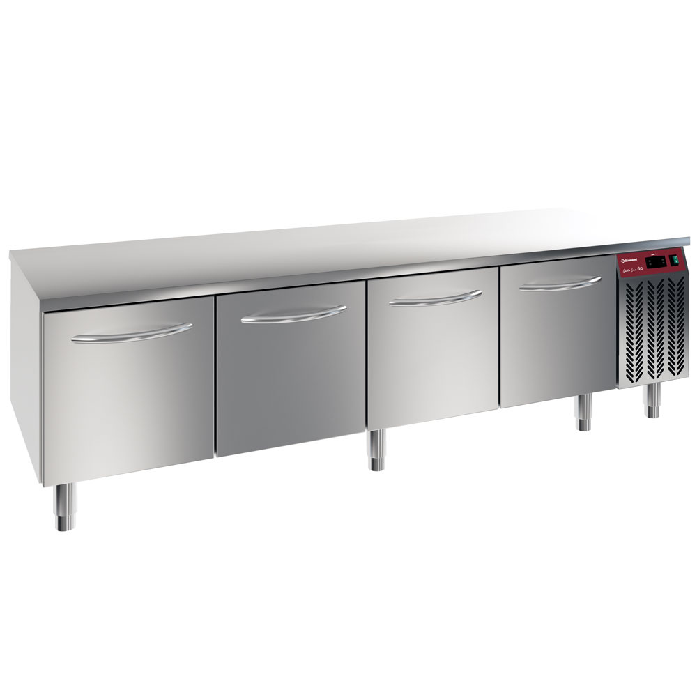Diamond Koelwerkbank | GASTRO LINE | Laag Model | 480L | 4 Laden 1/1 GN | -2°C/+8°C | Geforceerd | 2050x700x570/610mm
