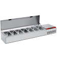Diamond Opzetkoelvitrine Met Deksel | 7x 1/3 GN | 1795x384x387/401mm
