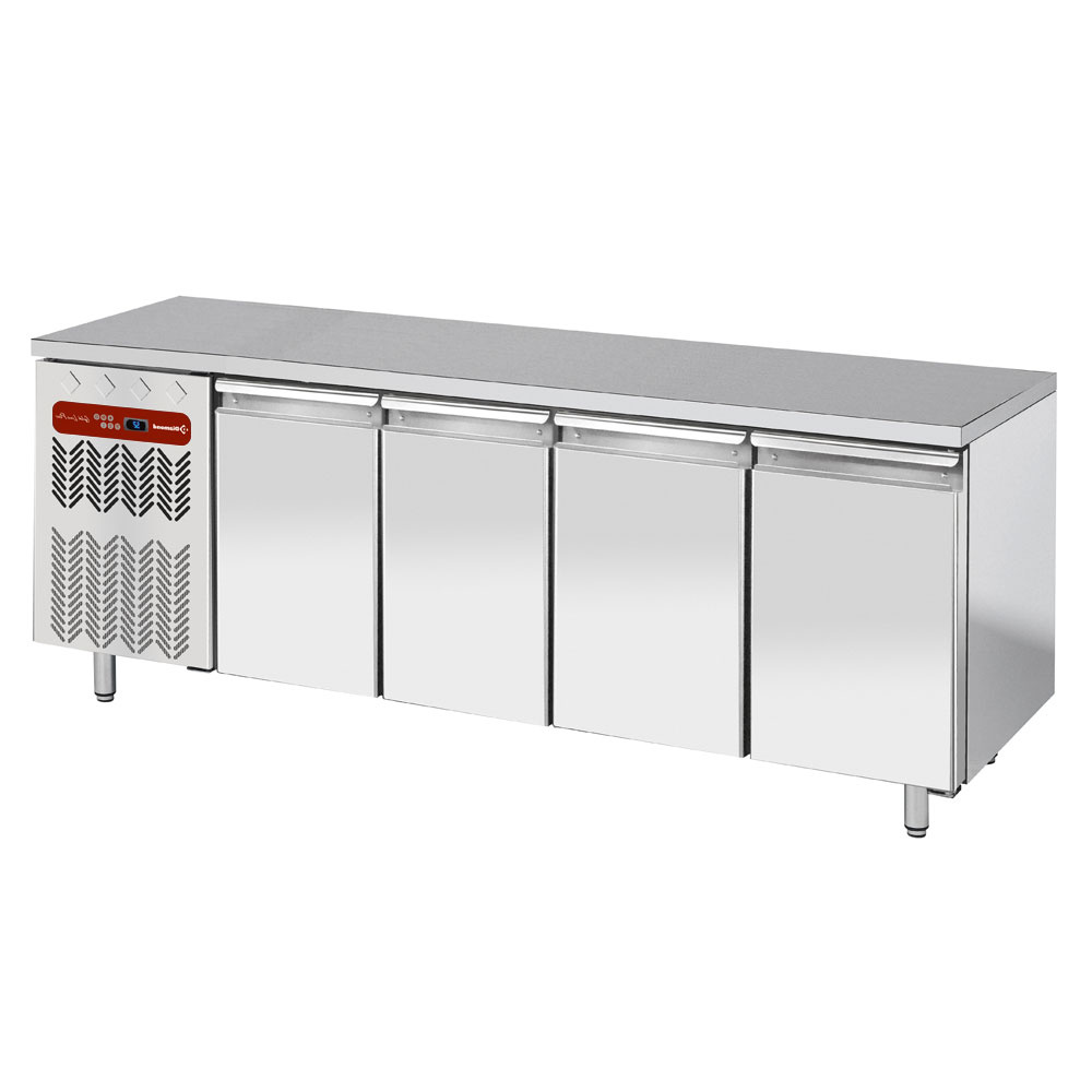 Diamond Koelwerkbank | Energiezuinig | 550L | 4 Deuren 1/1 Gn | -2°C/+8°C | Geforceerd | 0.36Kw | 2250x700x880/900mm