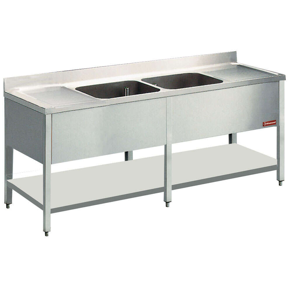 Spoeltafel Met 2 Kuipen En 2 Druipvlakken