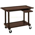 Serveerwagen, 2 Niveau's Hout "wengé", Dresseertablet