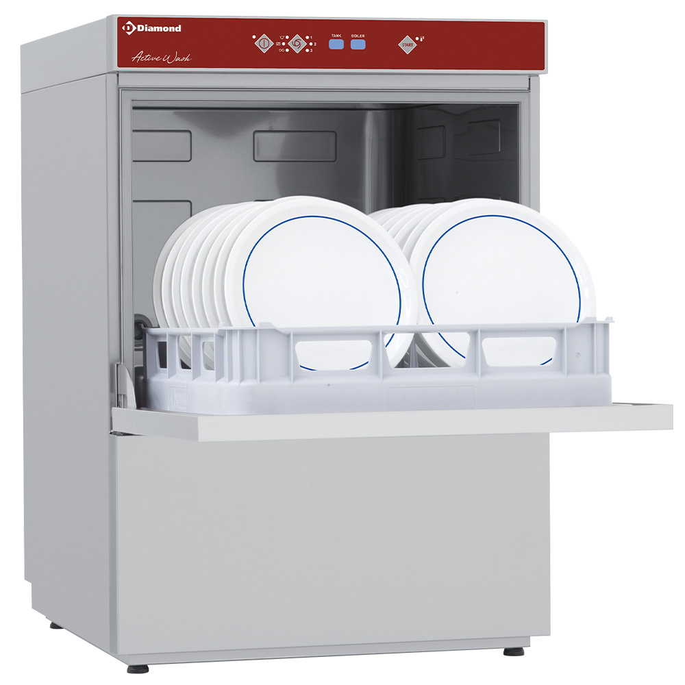 Diamond Vaatwasser | 500x500mm | Afvoerpomp | Naglanspomp | 400V | 600x630x830mm
