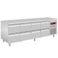 Diamond Koelwerkbank | 550L | 8 Laden 1/1 GN | -2°C/+8°C | Geventileerd | 0.38kW | 2260x700x866/960mm