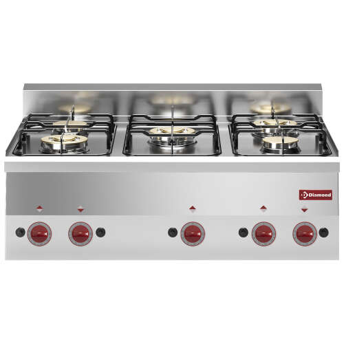 Diamond Fornuis | Pro 600 | Tafelmodel | Gas | 5 Branders | 17.4kw | 900x600x280/400mm Autumn Deals!