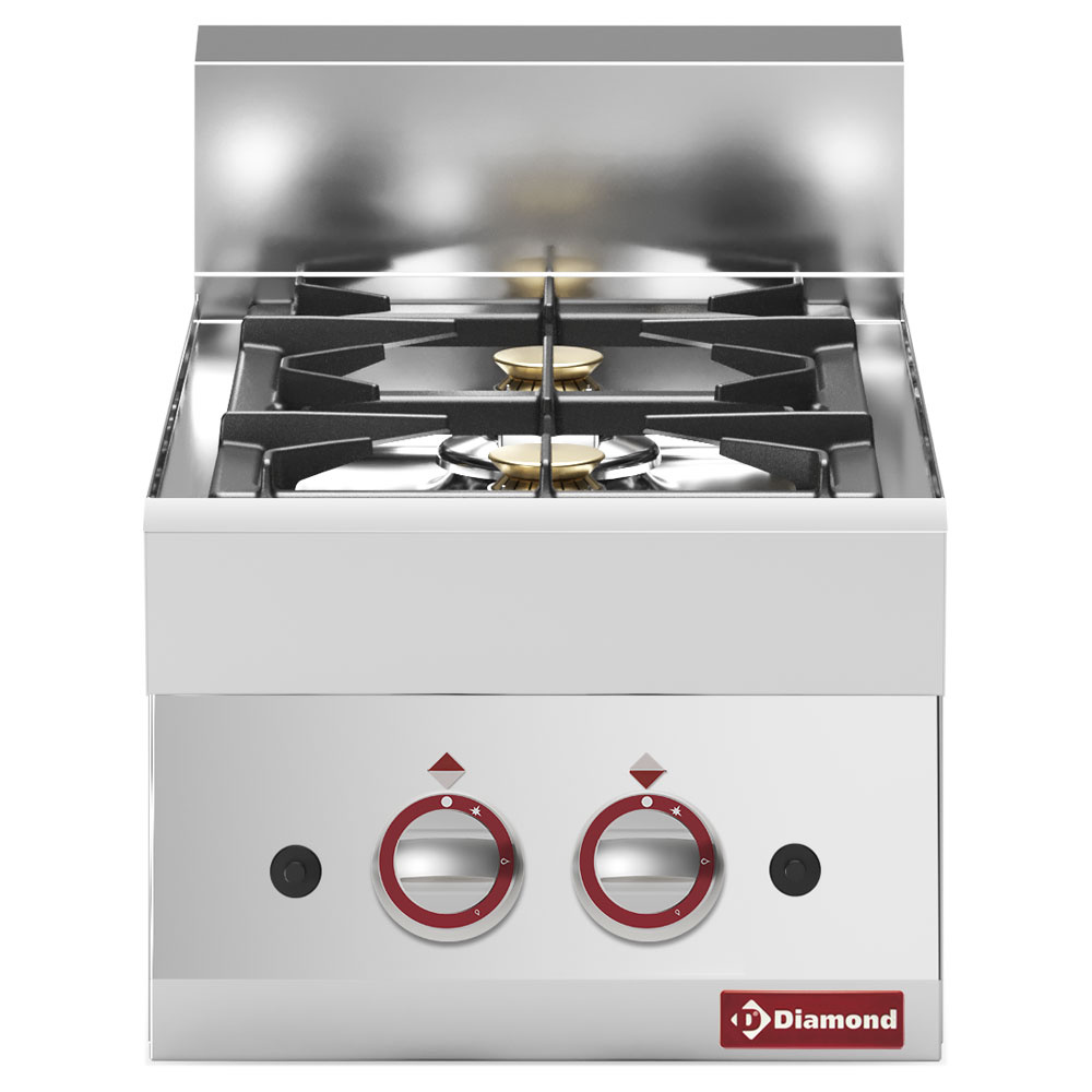 Diamond Fornuis | ALPHA 650 | Tafelmodel | Gas | 2 Branders | 8.6kW | 400x650x280/380mm