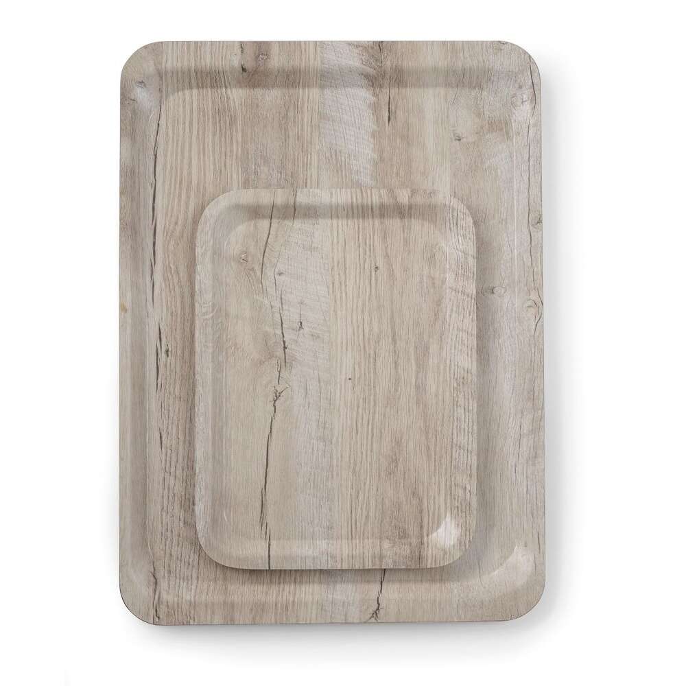 Dienblad Van Melamine Met Hout Bedrukking, Hendi, Hout Licht, 240x340mm