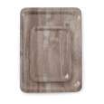 Dienblad Van Melamine Met Hout Bedrukking, Hendi, Hout Donker, 370x530mm