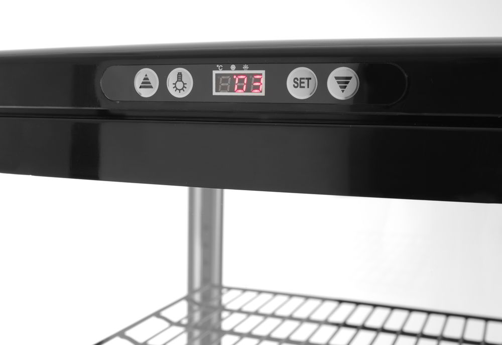 Arktic Koelvitrine | 270L | Zwart | +2°C/+8°C | 6 Niveaus | Wielen | 556x526x1913mm - Afbeelding 3