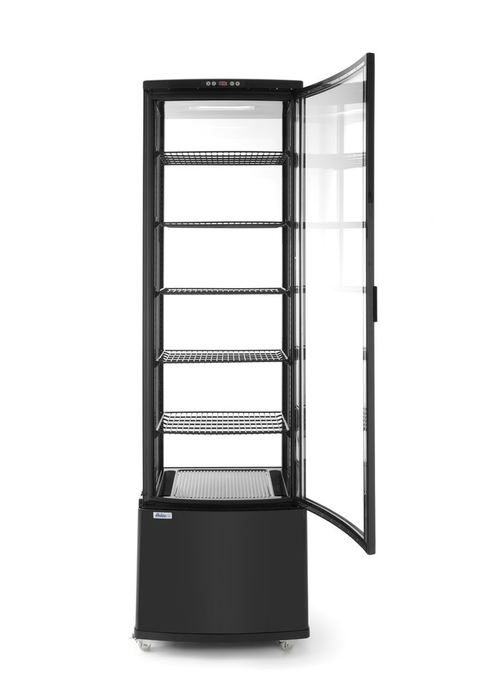 Arktic Koelvitrine | 270L | Zwart | +2°C/+8°C | 6 Niveaus | Wielen | 556x526x1913mm - Afbeelding 4