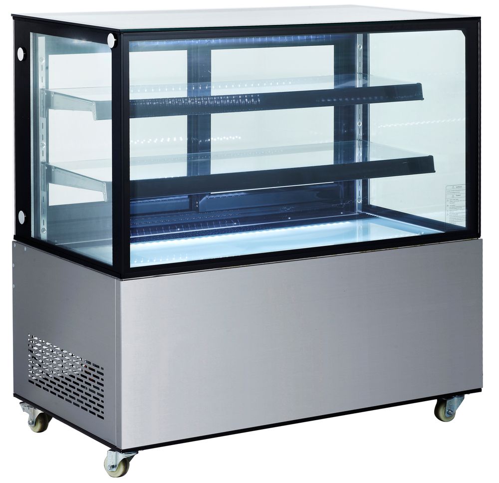Arktic Koelvitrine | 410L | RVS/Zwart | 0°C/+6°C | Geforceerd | 3 Niveaus | Wielen | 1215x675x1210mm
