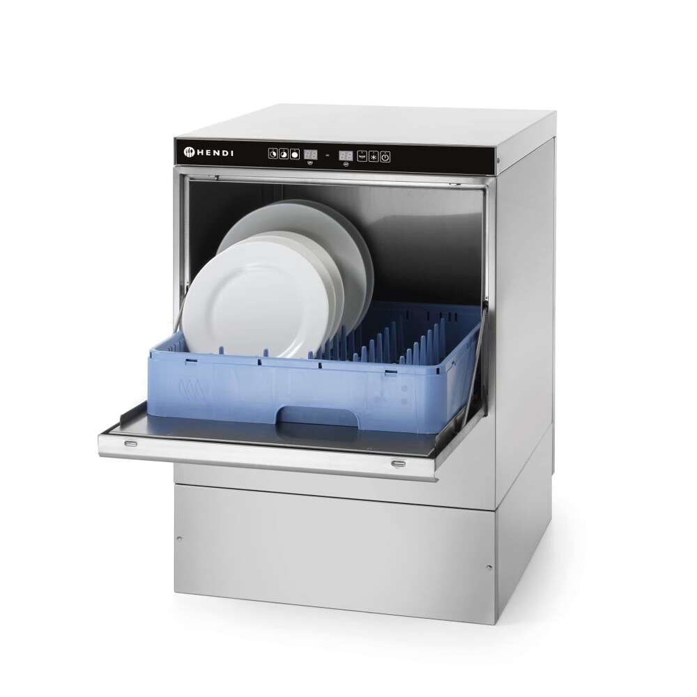 Hendi Horeca Vaatwasser | 500x500mm | Afvoerpomp | Zeeppomp | Naglanspomp | 230V | 576x645x837mm