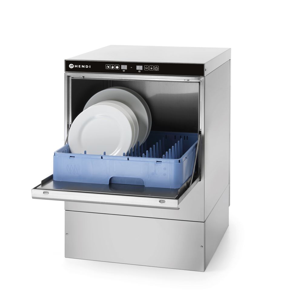 Hendi Horeca Vaatwasser | 500x500mm | Afvoerpomp | Zeeppomp | Naglanspomp | 230V | 576x645x837mm