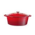 Braadpan Geëmailleerd Gietijzer, Hendi, 6,88L, Rood, 405x255x(h)134mm
