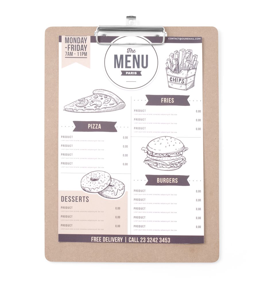 Menu Klembord, Hendi, 240x330mm - Afbeelding 2