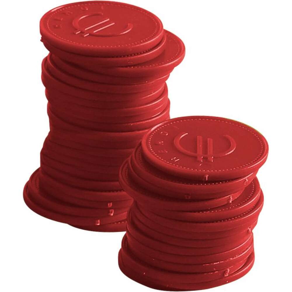 Consumptiemunten - 100 St., Bar Up, Rood, 100 St., ø25mm