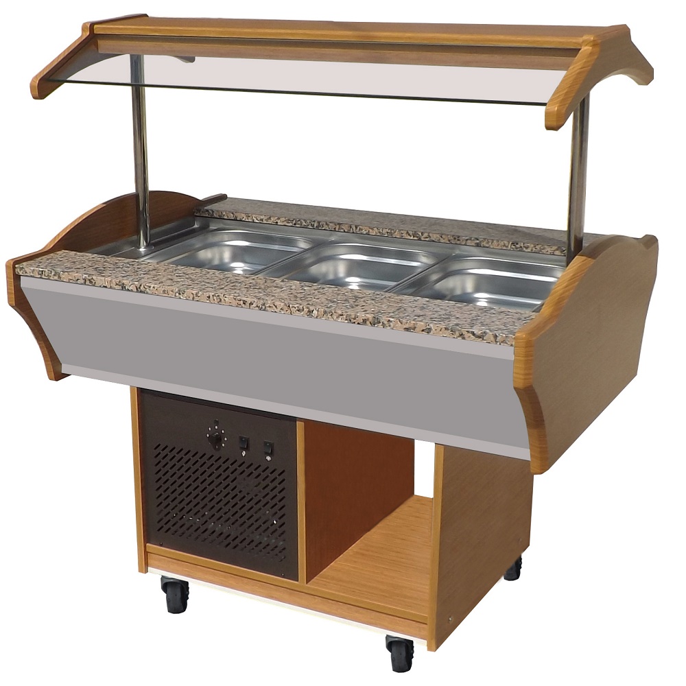 Combisteel Gekoeld Buffet GN 3x 1/1 | Statisch | 230v | Led | 1200x900x850/1350mm