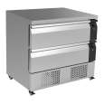 CombiSteel Koel-/Vrieswerkbank | 179L | 2 Laden 4x 1/1 GN | Geforceerd | Wielen | 905x700x865mm