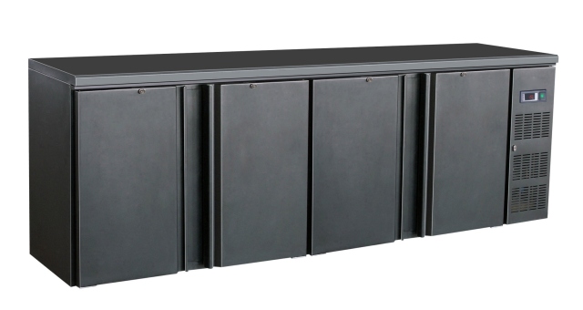 CombiSteel Barkoeling | 698L | Zwart | Geforceerd | Draaideuren | 2542x513x860mm