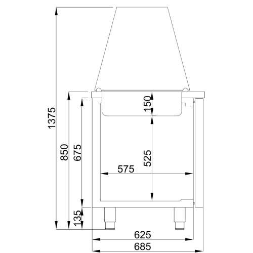 Saladette 3 Deuren 4x 1/1 Gn Pan | Combisteel