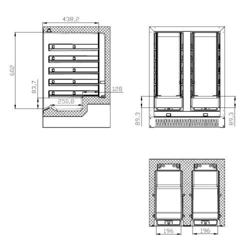 Wijnkoelkast 2 Deuren 100L Dual Zone