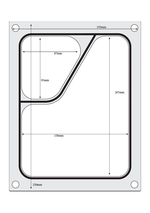Traysealer Matrix, Hendi, Tweedelige Colt Container Colt 227x178 Mm - Afbeelding 2