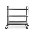 Serveerwagen Mat Zwart, Hendi, 905x585x(h)945mm