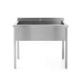 Enkele Spoeltafel - Gelast, Hendi, Profi Line, 800x600x(h)850mm