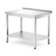 Muur Werktafel Met Schap – Geschroefd, Diepte: 700 Mm., Hendi, Kitchen Line, 1000x700x(h)850mm