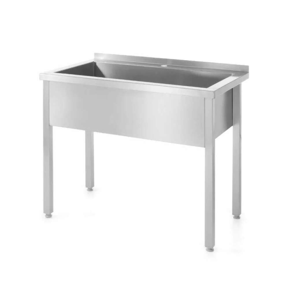 Enkele Spoeltafel – Gelast, Diepte: 700 Mm, Wasbak: 300 Mm., Hendi, Profi Line, 800x700x(h)850mm