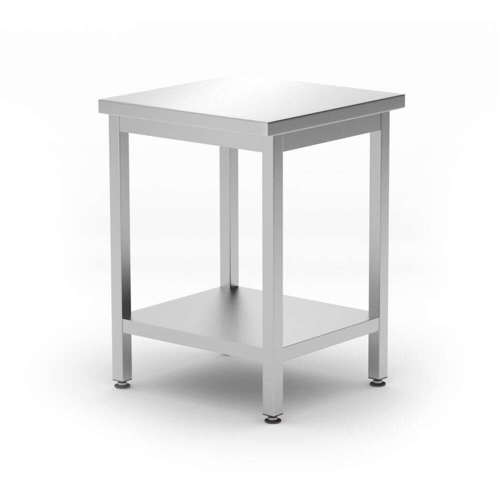 Hendi Centrale Werktafel | Budget Line | RVS | 1 Schap | 600x600x850mm