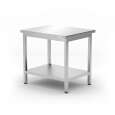 Centrale Werktafel Met Een Schap Budget Line – Geschroefd, Diepte: 600 Mm, Hendi, Budget Line, 800x600x(h)850mm