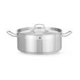 Kookpan Laag - Met Deksel, Hendi, Profi Line, 7,5L, ⌀280x(h)120mm