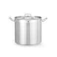 Hendi Profi Line Kookpan Hoog | Met Deksel | 16 Liter | Ø280x260mm | RVS | Geschikt voor Inductie