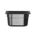 Container GN 1/9, Hendi, GN 1/9, 1L, Zwart, 176x108x(h)100mm