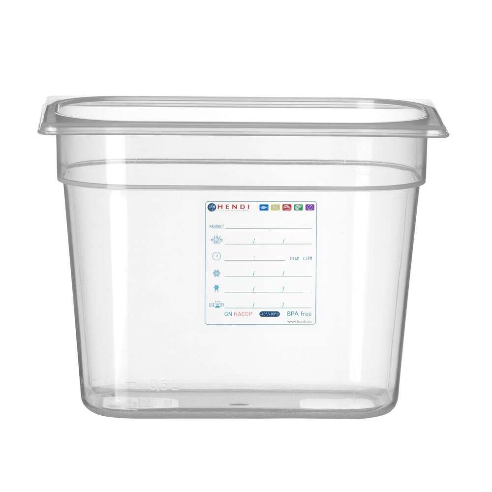 Container GN 1/4, Hendi, GN 1/4, 5,5L, Transparant, 265x162x(h)200mm